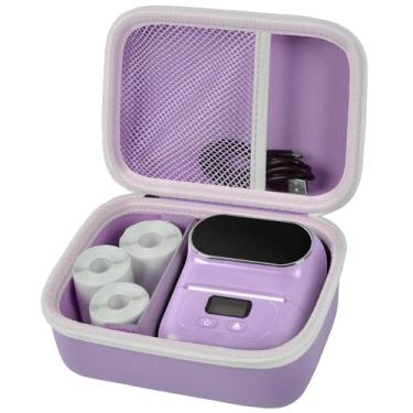Imagem de Capa compatível com máquina de etiquetas Phomemo M110 – Mini máquina de etiquetas térmica Bluetooth portátil, bolsa de armazenamento para etiquetas de impressora, cabo USB e acessórios preto (apenas