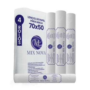 Imagem de Lençol Descartavel Papel Hospitalar Maca 70x50 4 Rolos