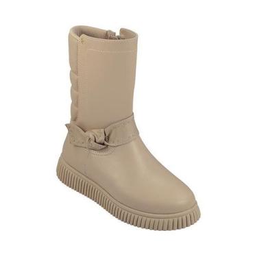 Imagem de Bota Pampili Menina Fashion Bota Candy Infantil Juvenil Bege Luxo