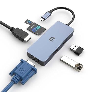 Imagem de Estação de ancoragem com tela dupla HDMI VGA para Dell XPS 13/15, HP Spectre, Chromebook Pixel e mais