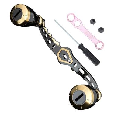 Imagem de HAUT TON Alça de carretel de pesca Dragon Scale. Alça de substituição de carretel baitcaster leve, alça esquerda e direita universal, ajuste Shimano, Abu Garcia Daiwa kastking All Brand Baitcasting Molinete Dourado