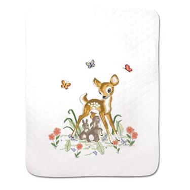 Imagem de Tobin Janlynn – Kit de cruz de colcha estampada, 86 cm x 109 cm, costurado em fio dental, multi