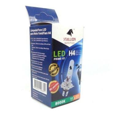 Imagem de 1 Lampada Moto H4 Super Led  Efeito Xenon 8000k Cg Ybr Cb - STALLION -