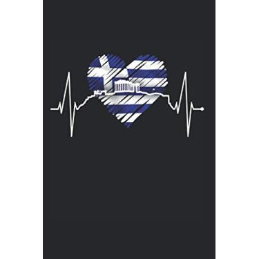 Imagem de Athen Notizen: Athen Skyline Notizbuch Mit Herzschlag Griechenland Planer Tagebuch (Liniert, 15 x 23 cm, 120 Linierte Seiten, 6" x 9") Geschenk Für Akropolis Fans & Griechen mit Herz