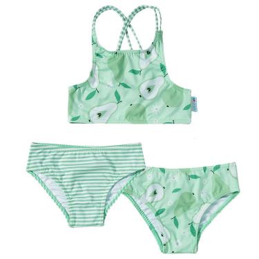 Imagem de Biquíni Infantil Top com Duas Calcinhas Pera Verde Claro Tip Top