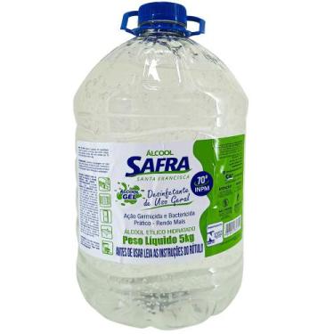 Imagem de Álcool Gel 70 INPM 5 Kg Safra