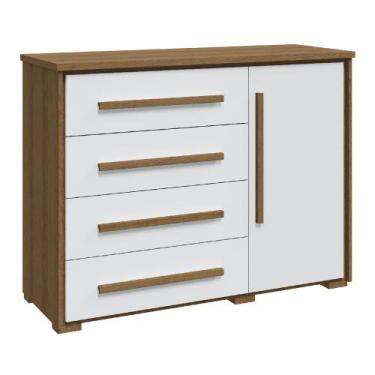Imagem de Cômoda Grande com Sapateira e 4 Gavetas Angra Rimo - Móveis Rimo, Jequ