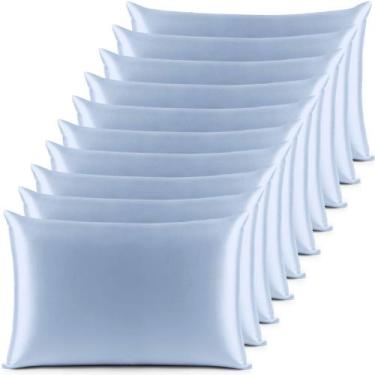 Imagem de Kit 10 Fronhas ( 5 Pares ) Seda Cetim Charmousse Alto Brilho Anti Friz