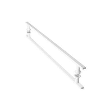 Imagem de Puxador De Porta Vidro Pivotante Madeira Branco 80cm MS FS - FassinSho