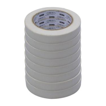 Imagem de Kit com 8 Fitas Crepe Fina Utilidade Geral e Pintura 18mm X 50m - KOKA