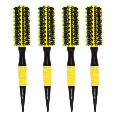 Imagem de Kit 04un escova profissional thermal ceramic yellow m 47mm - Marco Bon