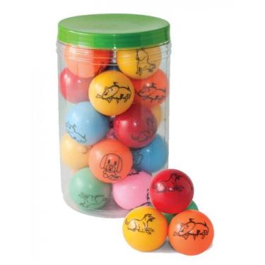 Imagem de Bolas de Borracha Lisa Fantasia para Pet 20 Pçs - J. Pet