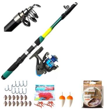 Imagem de Kit Pesca Completo Vara De Pescar Molinete Linha Maleta - CIMIK IMPORT
