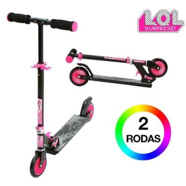 Imagem de Patinete Lol Preto e Rosa para Meninas Ajustável - DM Radical - DM Toy