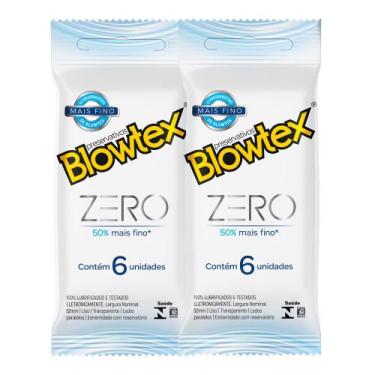 Imagem de Kit 2 Preservativo Blowtex Zero Mais Fino 6 Unidades