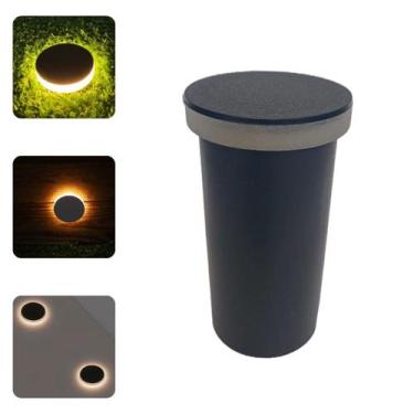 Imagem de 5 Luminárias Balizadores Spot Redondos Led SMD Em PVC De 3W Luz Branco