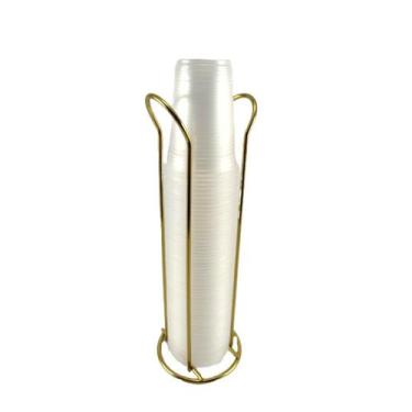 Imagem de Suporte Organizador Porta Copos Descartáveis 200ml Café Dourado 1148dd