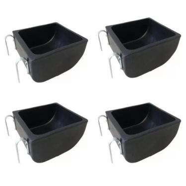 Imagem de Kit 4 Comedouros Cocho Abecel 30x26x16 Super Resistente