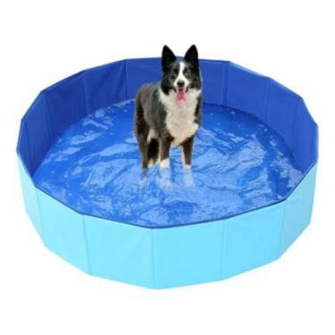 Imagem de Piscina Banheira Caes Cachorro Pets Dobrável Verao 80 X 20cm - H2