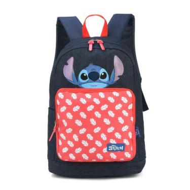 Imagem de Mochila De Costas Stitch Disney Infantil Escolar Casual - Luxcel, Azul