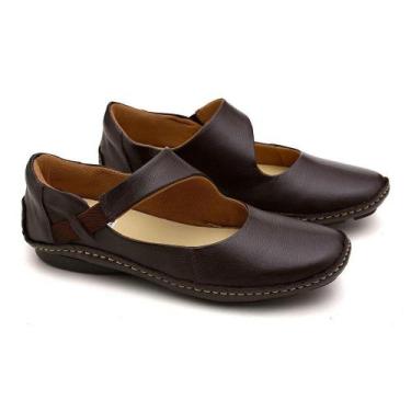 Imagem de Mocassim Ortopédico Feminino Couro Macio Conforto Leve - Franca Brasil