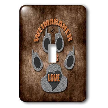 Imagem de 3dRose LLC lsp_22118_1 Weimaraner Dog Love Dog Raça em cinza e marrom interruptor único