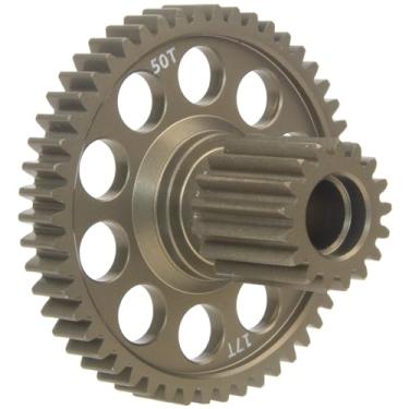 Imagem de HobbyMarking Aluminum Counter Gear 50T/17T for Tamiya CW-01 Chassis Lunch Box Grasshopper Hornet RC Buggy Car Upgrade Parts