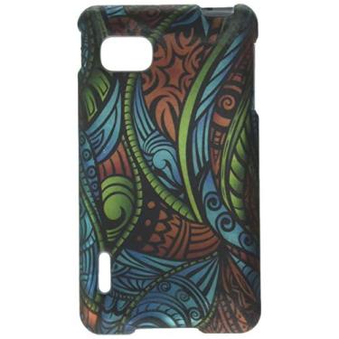 Imagem de HR Wireless LG Optimus F6 Capa com suporte lateral com coldre - Embalagem de varejo - Preto/Azul escuro