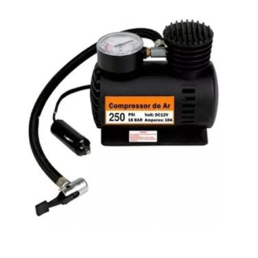 Imagem de Mini Compressor de Ar 12V 250PSI Carro Portátil Calibrador - Fred Stor