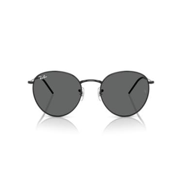 Imagem de Óculos de Sol Ray-Ban Round Reverse 0RBR0103S 002/GR Tam 55 / Preto - Lentes Cinza Escuro