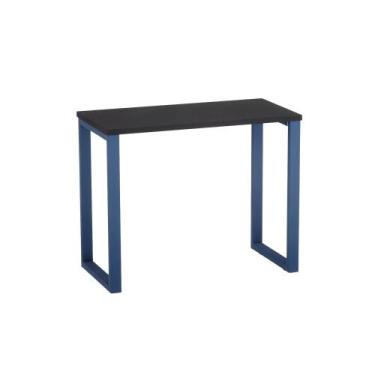 Imagem de Mesa Home Office Tubular P25 Pandin 90 CM Preto e Azul Del Rey