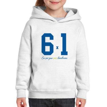 Imagem de Moletom Infantil 6x1 Eu sei que seis lembram - Foca na Moda, Branco, 1
