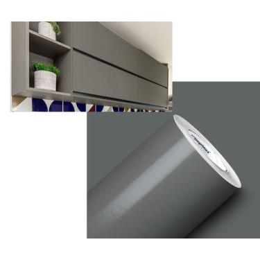 Imagem de Envelopamento adesivo vinil moveis 4Mx50cm Cinza Escuro - Marca Imprim