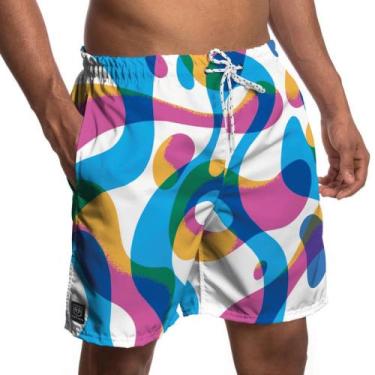 Imagem de Short Tactel Masculino com Bolsos Estampado 1092 - Pierre Couto, Mascu