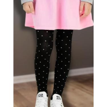 Imagem de Kit 2 Meia Calça Grossa Infantil Criança Inverno Coloridas - Luega Mod