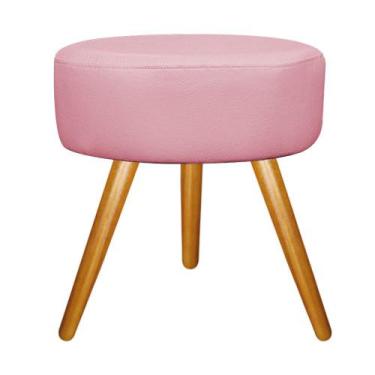 Imagem de Puff Banqueta Sofia Palito Mel Suede Rosa Bebê - DAMAFFÊ MÓVEIS - DAMA