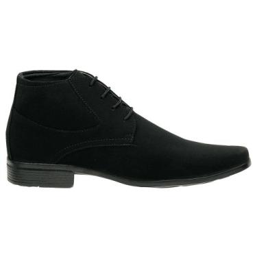 Imagem de Bota Masculina Social Conforto Casual Cadarço Preta Masculino - San Lo