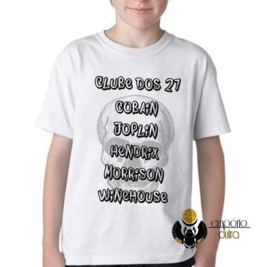Imagem de Camiseta Infantil ou adulto Clube dos 27  Blusa Criança todos tamanhos