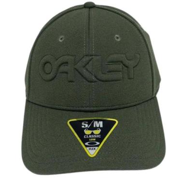 Imagem de Boné Oakley 6 Panel Stretch Hat Embossed - NEW DARK BRUSH, S-M