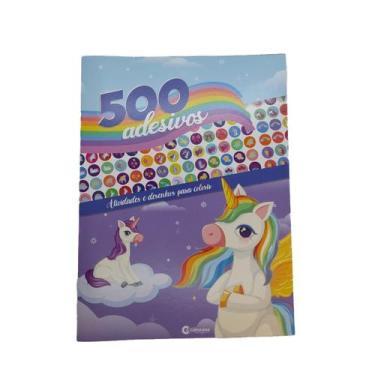 Imagem de Livro 500 Adesivos Unicórnios - 1 unidade - Culturama - Rizzo