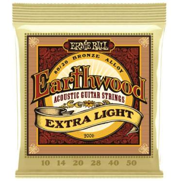 Imagem de Encordoamento Ernie Ball Violão 010-050 Earthwood 80/20 P02006