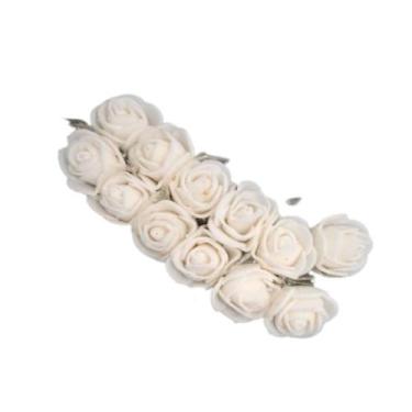 Imagem de Buque de flor 2,5 cm eva creme com 12 peças - CARRETEL