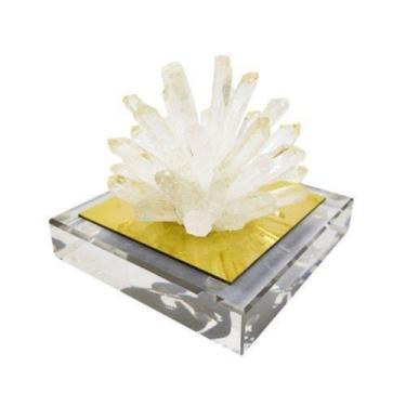 Imagem de Escultura Decorativa Coral Cristal Base Alto Padrão Luxo - LUXdécor