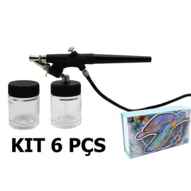 Imagem de Kit Pistola tipo Aerógrafo com 06 Peças URBAN UR510K