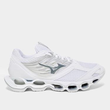 Imagem de Tênis Mizuno Wave Prophecy 13-S Masculino, Branco, Prata, 38
