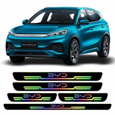 Imagem de Kit Soleira Holografica Byd Dolphin Plus Porta E Porta Malas - Resitan