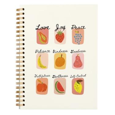 Imagem de Bnwepo Caderno espiral cristão bíblico, suprimentos para anotações da Bíblia, caderno fofo, caderno de estudo da Bíblia, suprimentos, caderno de presentes para meninas adolescentes, professoras