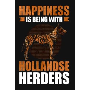 Imagem de Hollandse Herder Notizbuch: Hollandse Herder Glück Hollandse Herdershond / 6x9 Zoll / 120 karierte Seiten