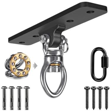 Imagem de Dolibest Heavy Duty Swing Hanger, Swing Set Accessorie with Carabiner for Indoor Outdoor Playground, Porch Swing Hanging Kit for Wooden and Concrete Set with 4 Wood Screws and 4 Expansion Bolts, 900LB