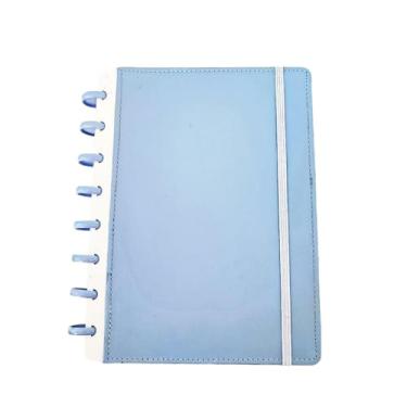 Imagem de Caderno de Disco 10 Matérias Capa Dura Escolar Infinito Sistema Inteligente Coleção Color Clássico - Sereno Azul (PEQUENO - A5)